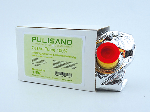 PULISANO Cassis-Püree 100% 8x1,5kg-Beutel 
